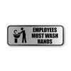 Cosco Office Sign, Employees Must Wash Hands, 9" Height, 3" Width 098205